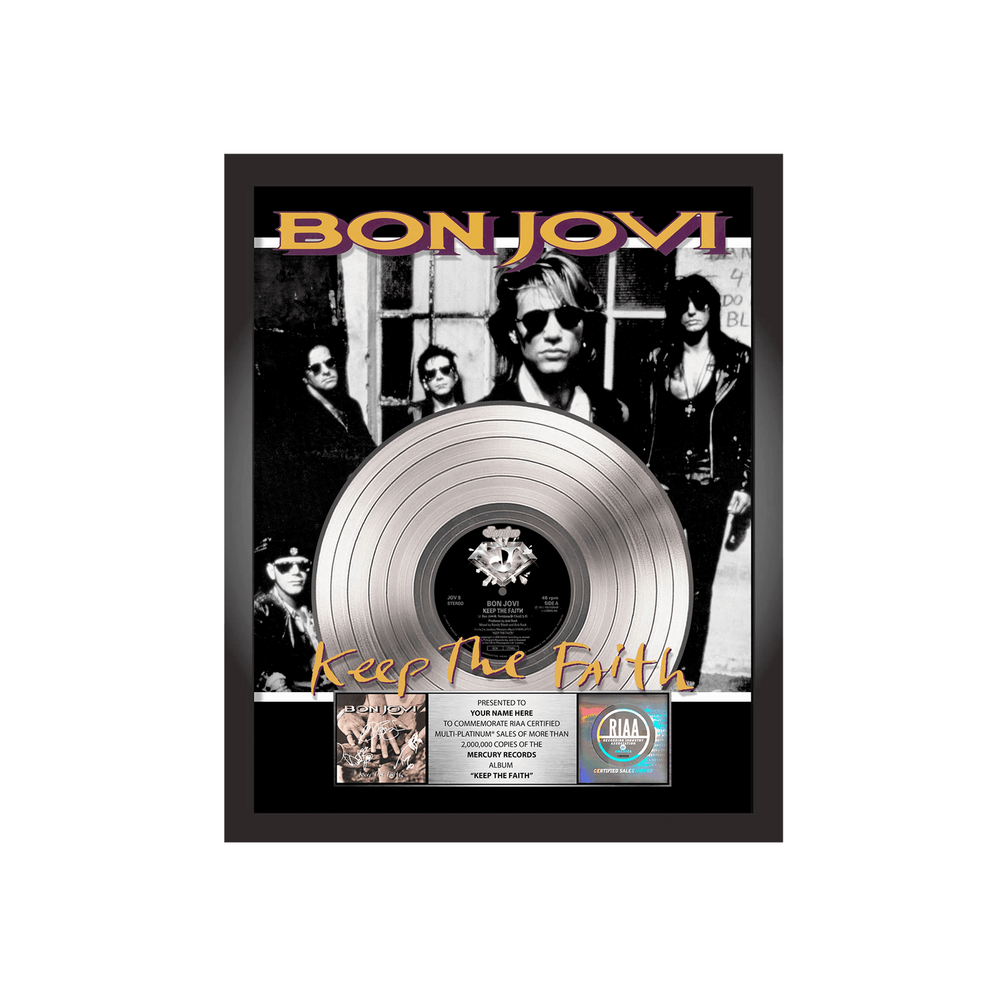 Keep The Faith Album Plaque