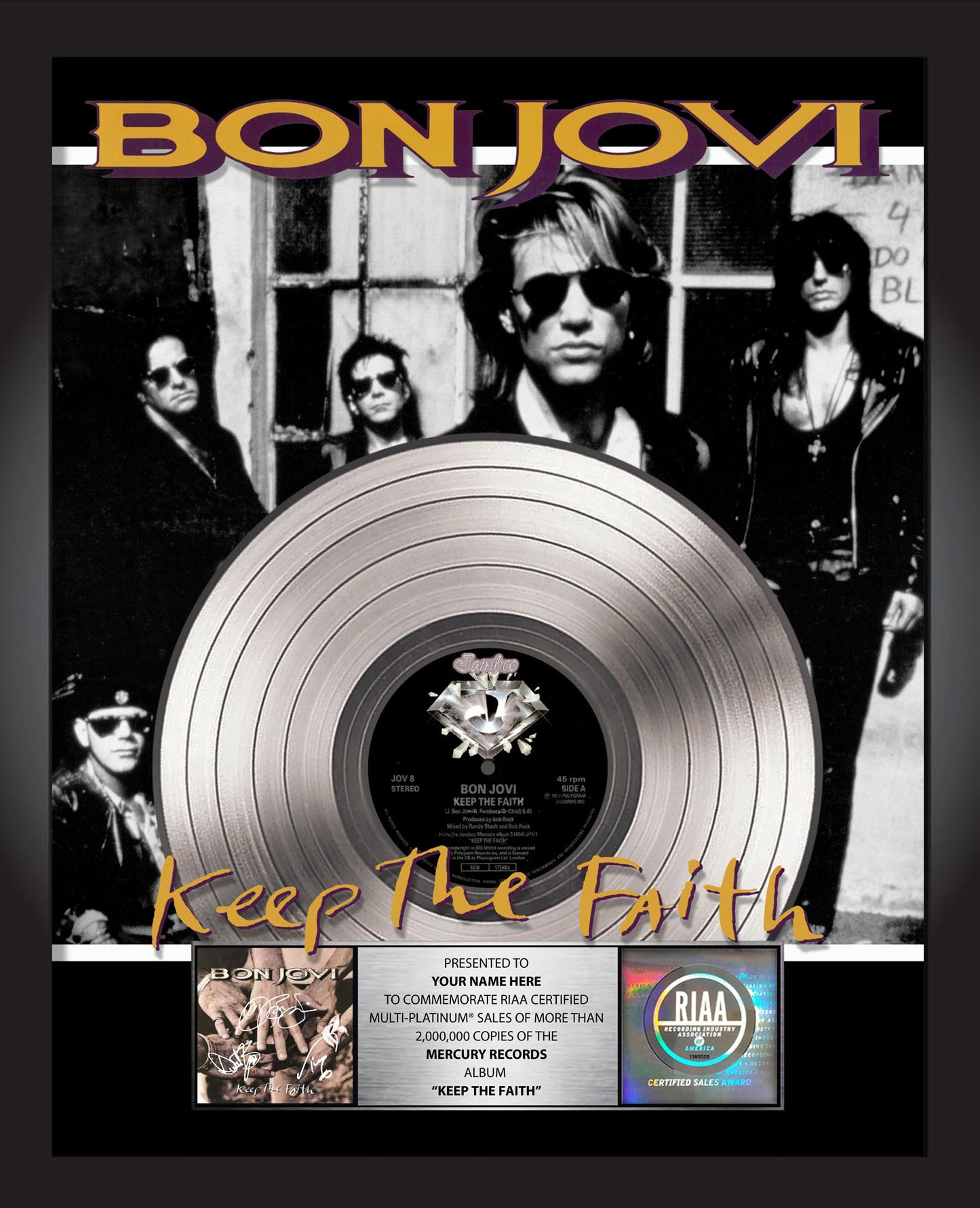 Keep The Faith Album Plaque