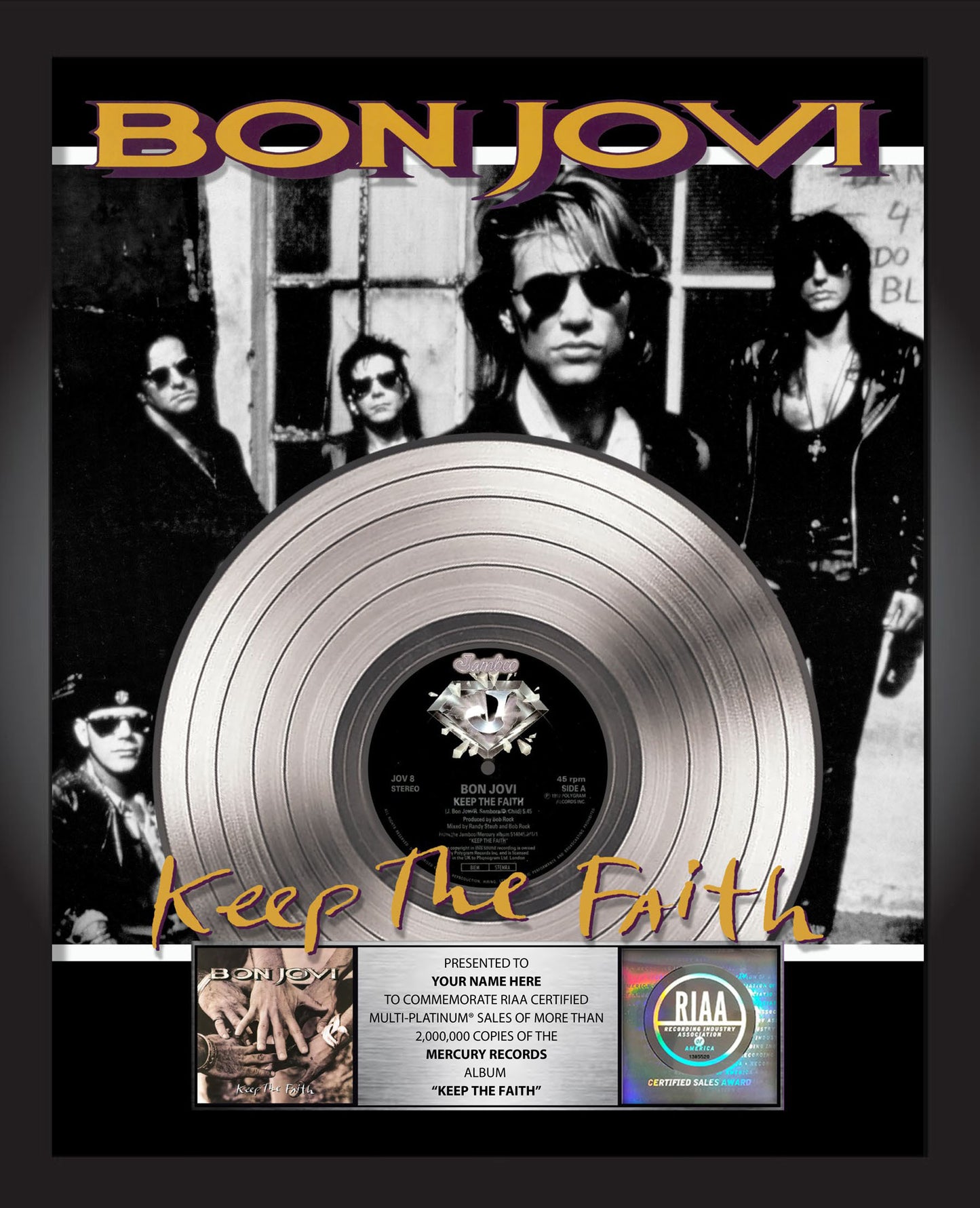 Keep The Faith Album Plaque