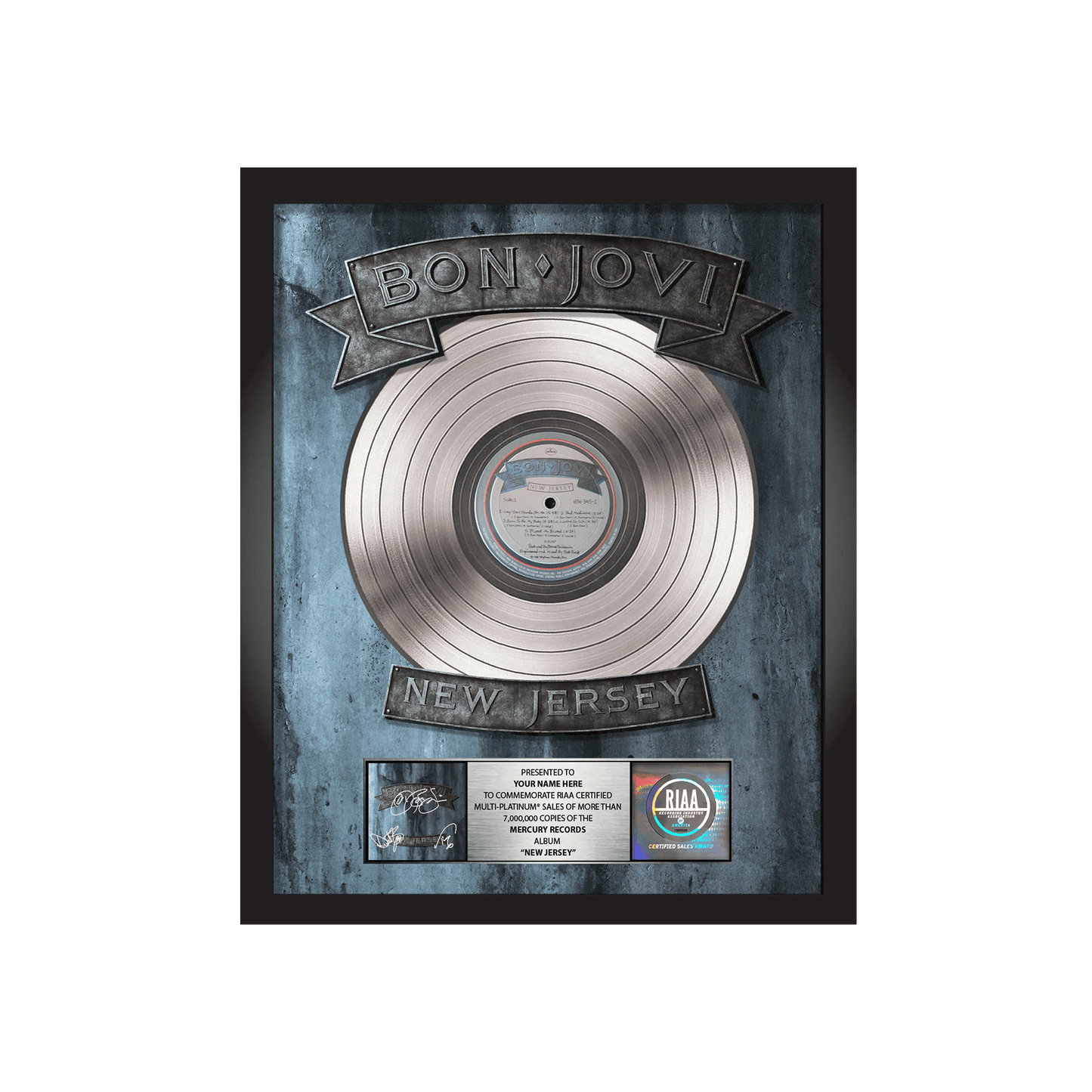 New Jersey Album Plaque