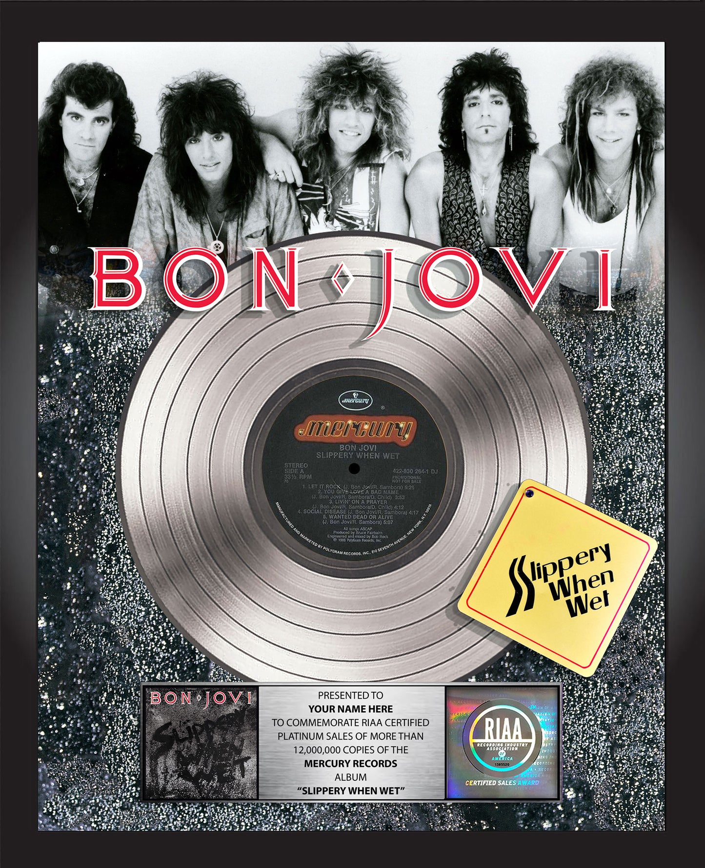 Slippery When Wet Album Plaque