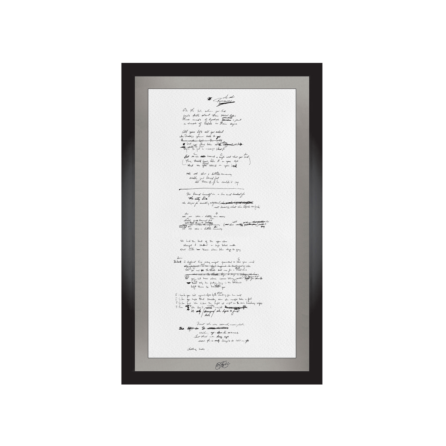 "Runaway" Lyrics (Signed)
