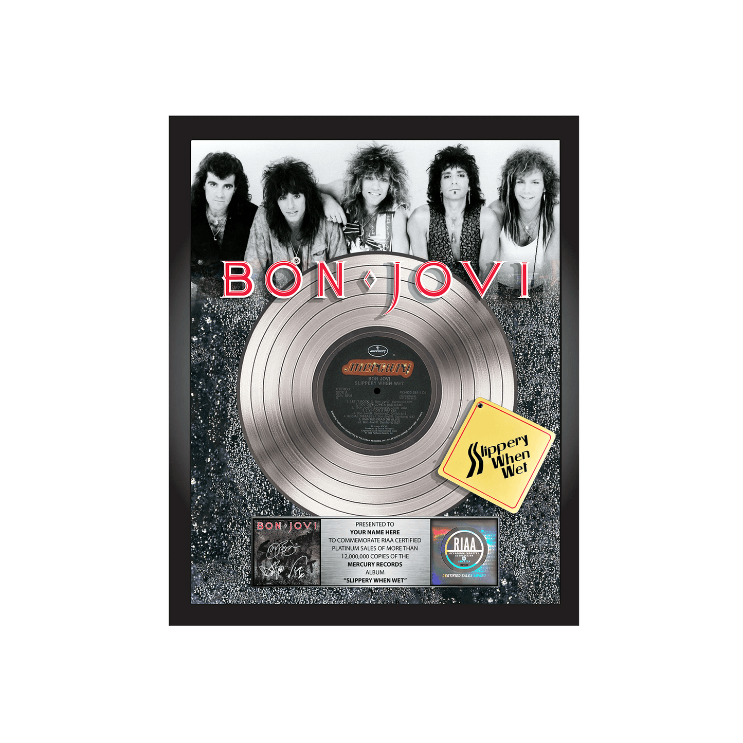 Slippery When Wet Album Plaque