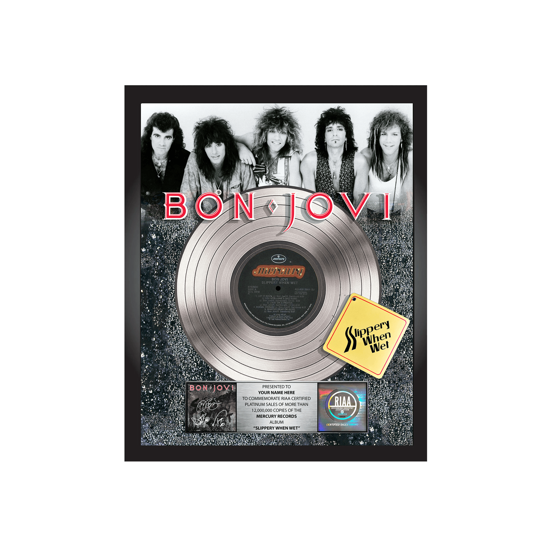 Slippery When Wet Album Plaque – Backstage With Bon Jovi Shop Slippery When Wet Album Plaque – Backstage With Bon Jovi Shop