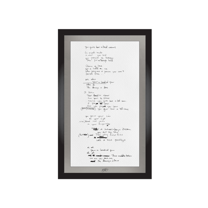 "You Give Love A Bad Name" Lyrics (Signed)