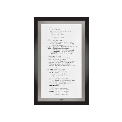 "Wanted Dead Or Alive" Lyrics (Signed)