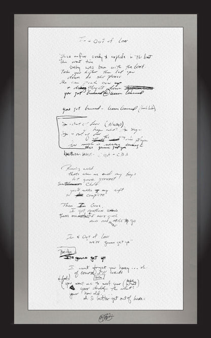 "In And Out Of Love" Lyrics (Signed)