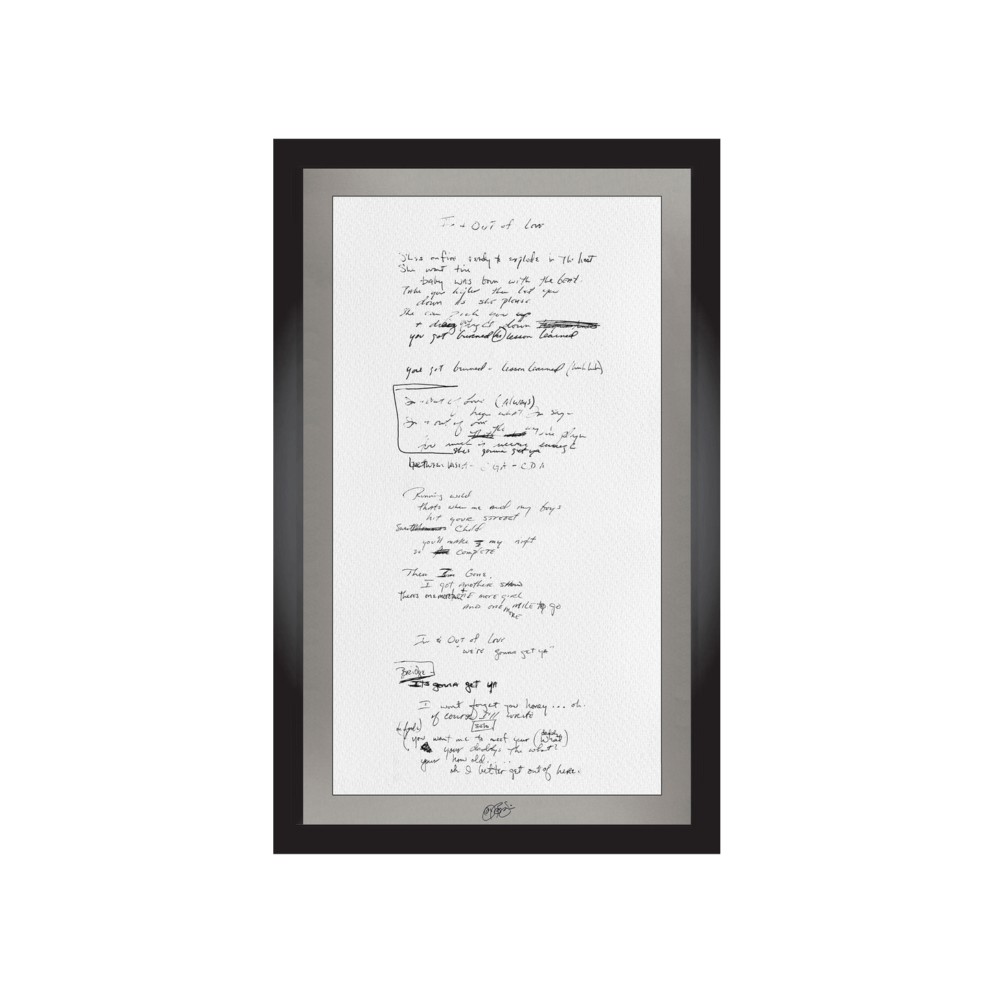 "In And Out Of Love" Lyrics (Signed)