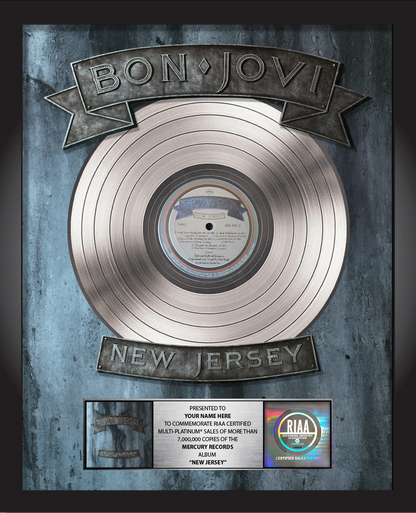New Jersey Album Plaque