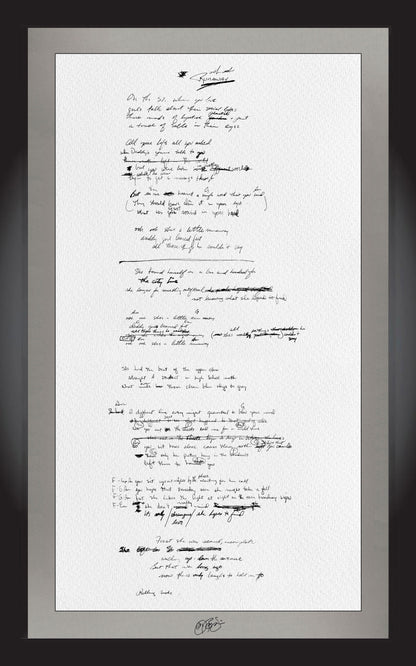 "Runaway" Lyrics (Signed)