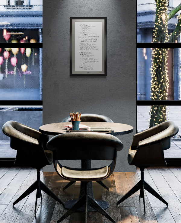 "Wanted Dead Or Alive" Lyrics (Signed) Backstage With Bon Jovi Shop